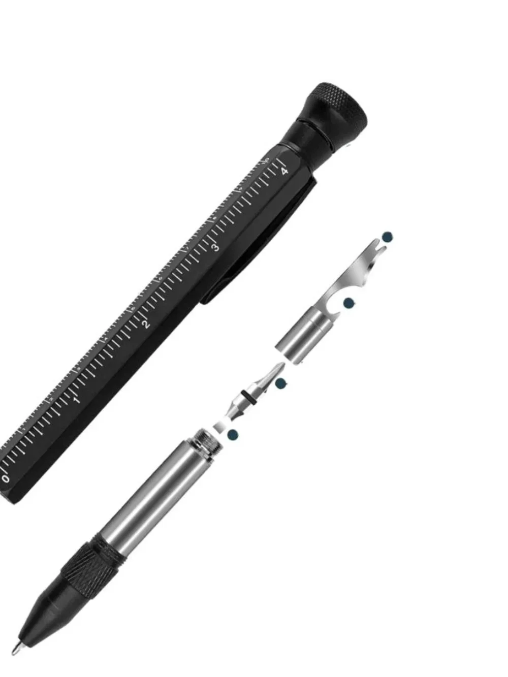 Multi-Function Aluminum Pen 11-in-1 Tool Set – LED Flashlight(1 Pack)